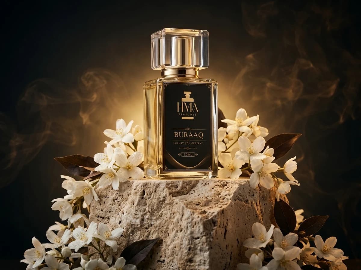 HMA Perfumes Artisanal Creation on Travertine